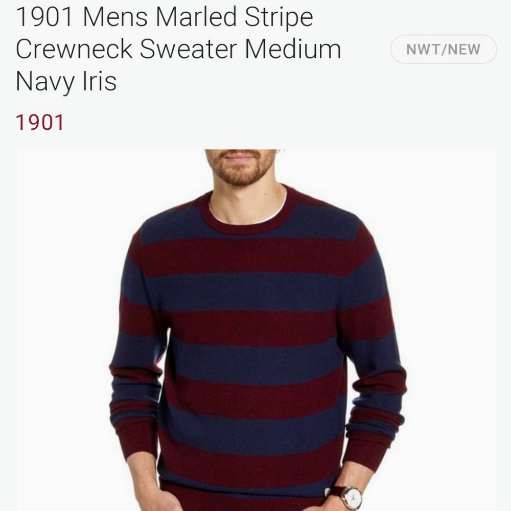 1901 Merled Stripe crewneck sweater